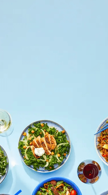 Dinner table set up with homemade meals